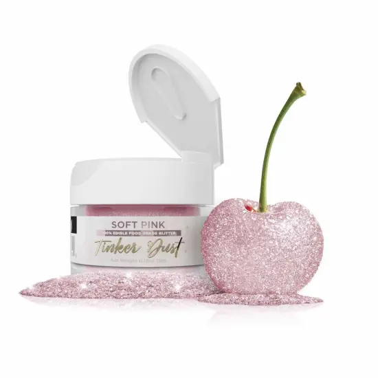 Bakell - Soft Pink Tinker Dust (5g, 1x Jar) Edible Glitter for Food, Desserts, and Beverages! {1}