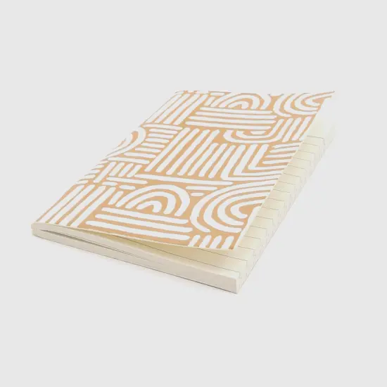 Soft Cover Brown Curves Notebook - Pack of 5, 6 X 4 Inch {3}