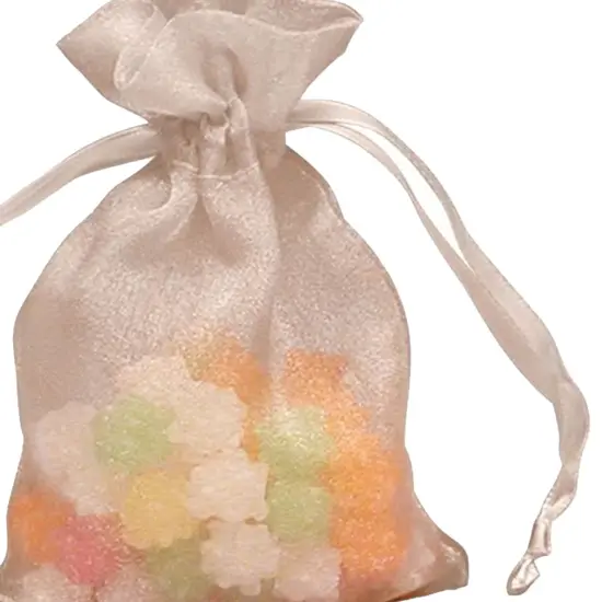 Crystallized Organza Bag for Jewelry 3" x 4" White {4}