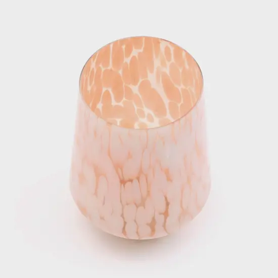 Modern And Decorative White Splutter Hurricane Glass Vase-7X10 Inch {4}