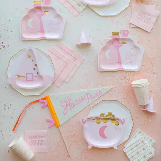 HAPPY HALLOWEEN PINK COCKTAIL NAPKINS {6}