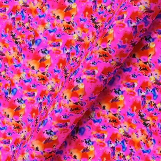 Cosmic Lava Printed Spandex Fabric {4}