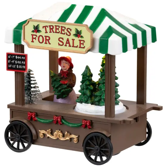 Northlight LED Lighted and Animated Trees for Sale Stand Christmas Village Piece - 5" Multi {5}