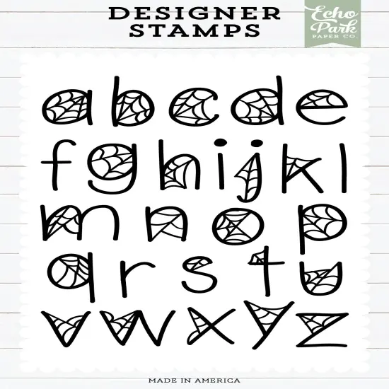 Echo Park Designer Stamp Set-Webbed Alphabet {1}
