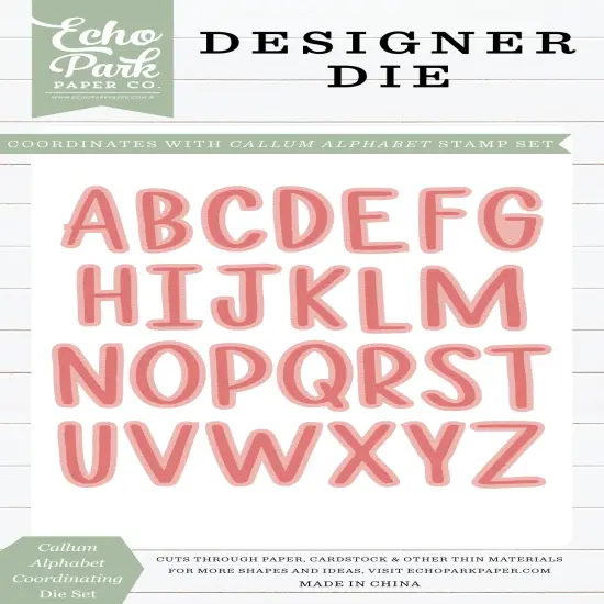 Echo Park Designer Small Die set-Callum Alphabet {1}