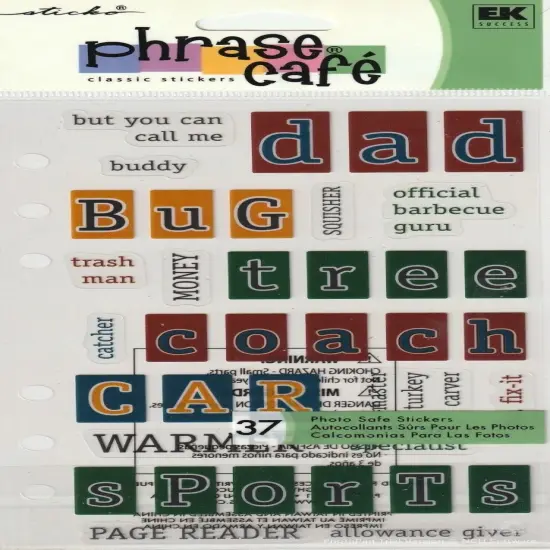 Sticko Phrase Cafe' Dad Clear Stickers {1}