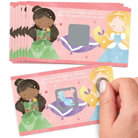 Big Dot of Happiness Princess Party Game Scratch Off Cards, Fun Party Activity for Kids, Princess Birthday Game for Girls' - 22 Count {1}