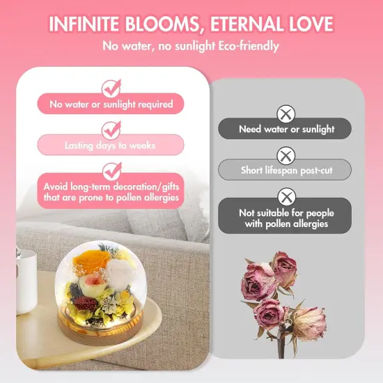 Eternal Preserved Roses with LED Light {5}