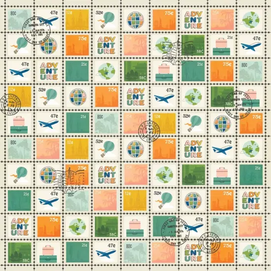 Simple Stories Happy Travels Double-Sided Cardstock 12"X12" {3}