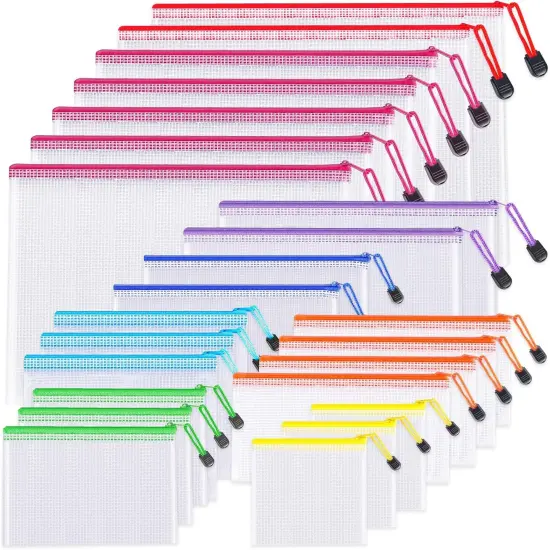 24pcs Mesh Zipper Pouch Bags {1}