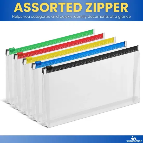 Plastic Filing Envelopes with Zipper Closure {2}