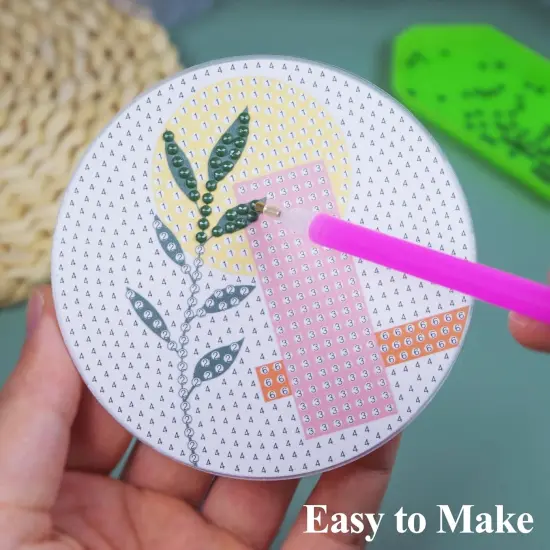 6 Pcs Diamond Art Coasters {4}