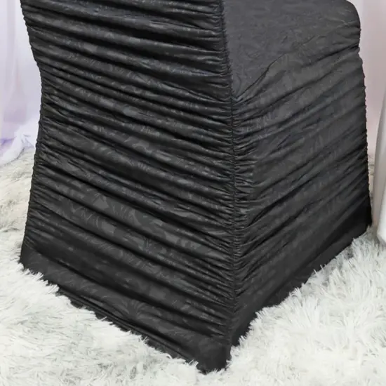 Timeless Rouge Embossed Spandex Event Chair Cover Black {5}