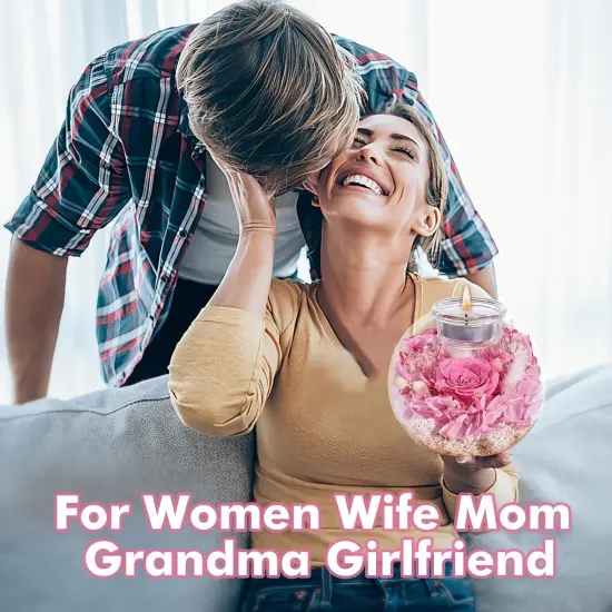 Preserved Flower in Glass Dome with Scented {3}