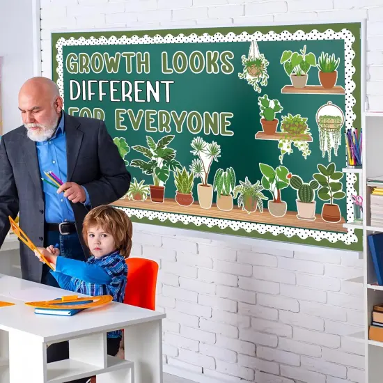 78 Pcs Greenery Classroom Bulletin Board Decorations {5}