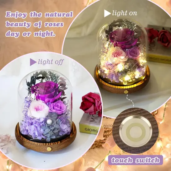 Large Preserved Flowers with Card & Box {4}