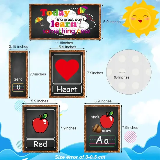 58 Pieces Educational Preschool Cards Kids Early Learning Poster Alphabet Number {2}