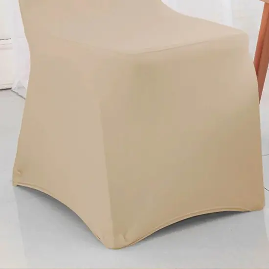 1 Piece Spandex Banquet Chair Cover Champagne Stretch Wrinkle Resistant Event Decoration {4}