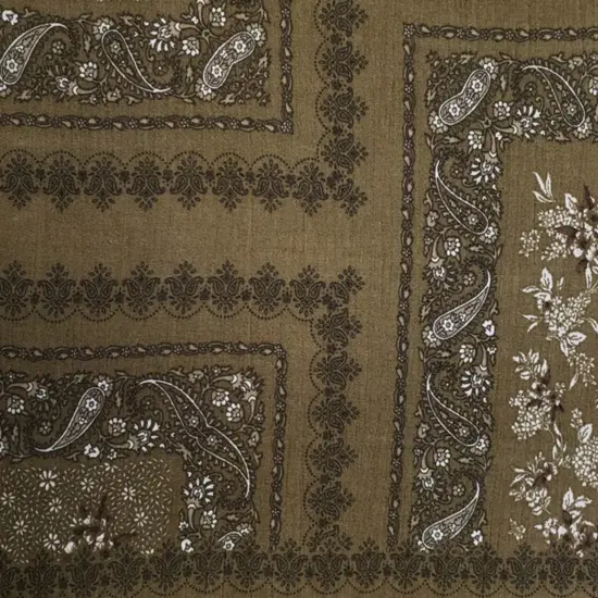 1 Yard Military Olive Rayon Crinkle Lightweight 50/52" Wide Textured Apparel Fabric {3}