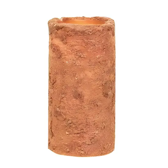 Burnt Orange Wax Battery Pillar Candle with Timer, Realistic Flickering Light {2}