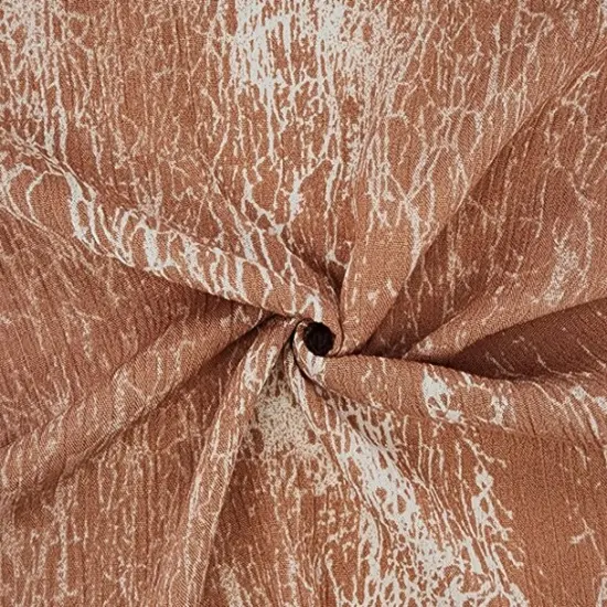 1 Yard Brown Ivory Rayon Crinkle Fabric For Dresses Skirts Blouses Scarves 50/52 Inches Width {1}