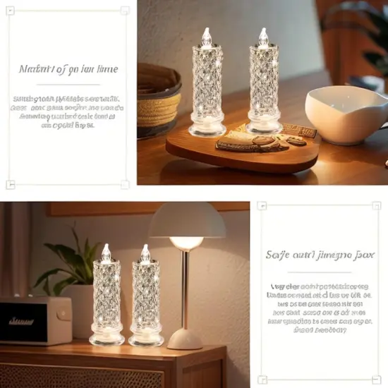 6PCS- 6PCS Romantic Battery Operated Candles Led Pillar {4}