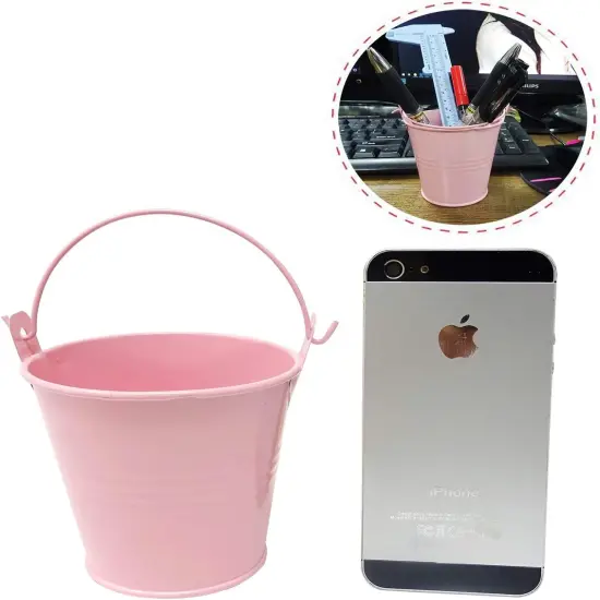 2PCS Tiny Metal Buckets - White {4}