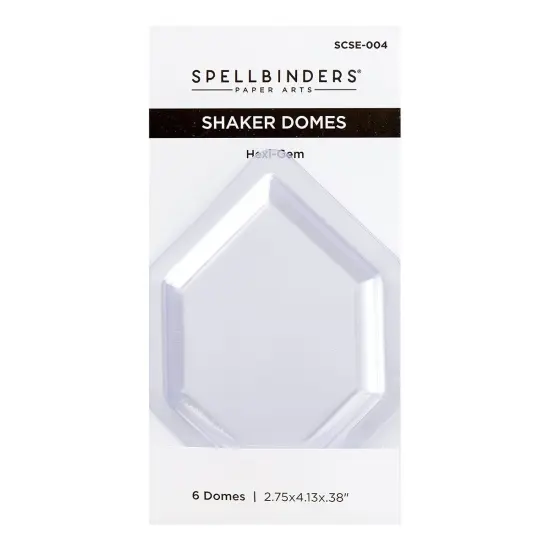 Spellbinders Shaker Dome 6/Pkg-Hexi-Gem {1}