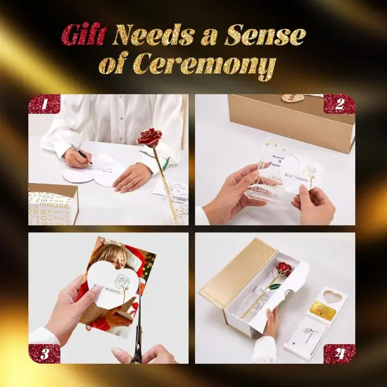 Gold Dipped Real 24K Forever Preserved Rose {3}