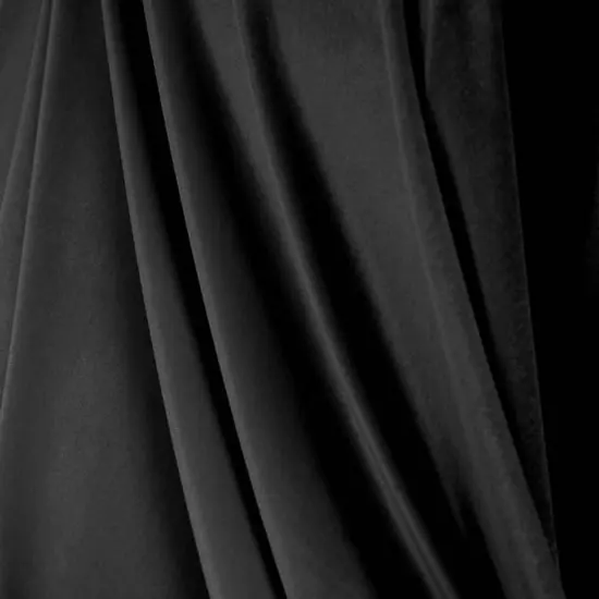 1 Yard Stretch Velvet Solid Black Fabric for Dresses Costumes Holiday Apparel Sewing 58/60 Inches Width {2}