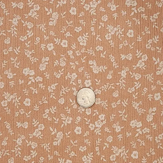 1 Yard Rayon Crinkle Fabric Sandstone 50/52" Wide Lightweight 125 GSM Woven {1}