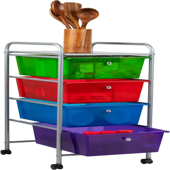 Rolling Cart with Drawers {2}