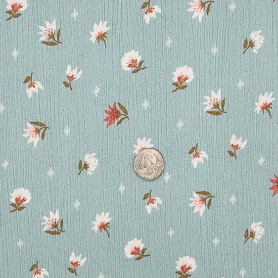 Rayon Crinkle Seafoam 50/52&rdquo; Lightweight Textured Fabric {1}