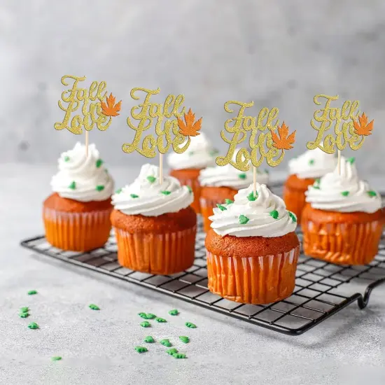 24 Pack Fall in Love Cupcake Toppers {2}