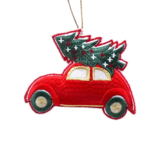 Christmas Tree Hanging Ornament - Red & Green {2}