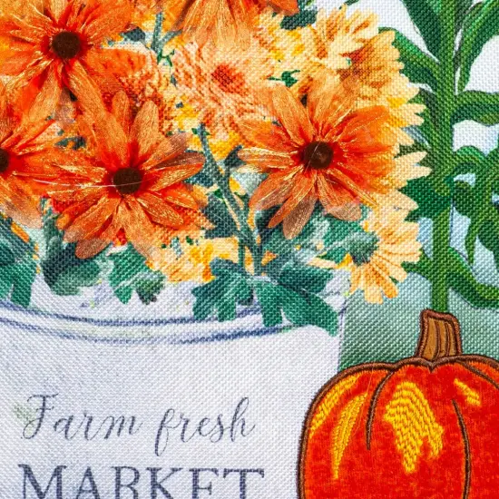 Farm Fresh Market Fall Garden Flag 2 Sided Burlap {4}