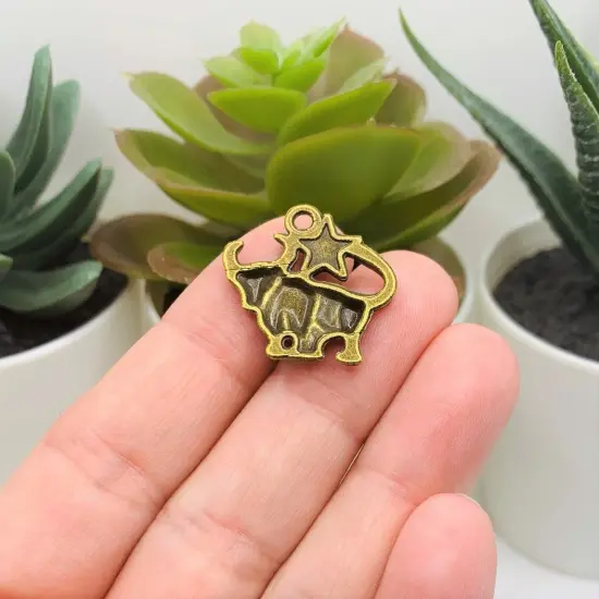 Bronze Zodiac/Astrology Character Astrology Sign Charms {3}