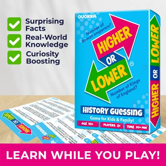 Higher or Lower History Board Game for Kids {5}