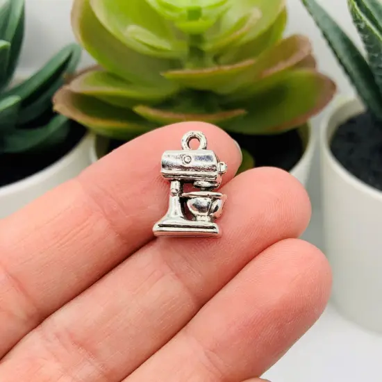 Silver Mixer Baking Charms, 16x11mm {3}