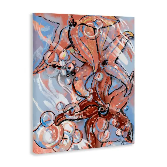Stupell Industries Aquatic Starfish And Bubbles Canvas, design by Susan Lugar {3}