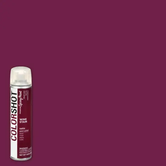 COLORSHOT Satin Spray Paint Wine Stain (Burgundy) 10 oz. 4 Pack {3}