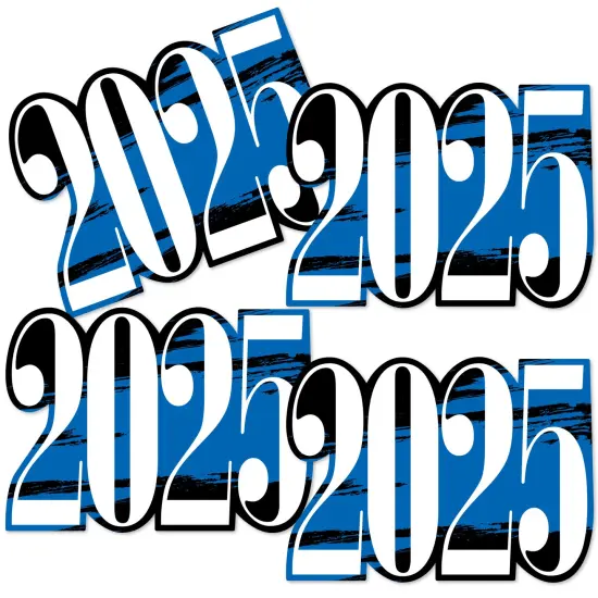 Big Dot of Happiness 2025 Blue Graduation Decorations - DIY Party Essentials - Set of 20 {3}
