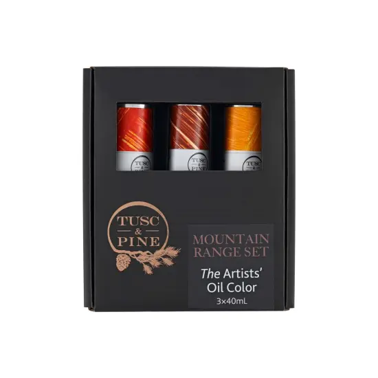 Tusc & Pine Artist Oil Paint - Mountain Range, Set of 3 40 ml, Non-Yellowing, Rich & Creamy Consistency, Maximum Pigment Load, Small Batch Milled Oil Paints Made in the USA for Professional Artists {1}