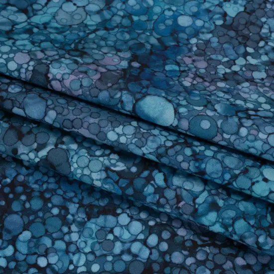 1 Yard Northcott Twilight Bubbles Quilting Cotton Fabric Deep Blue Purple 43 Inches Width {4}