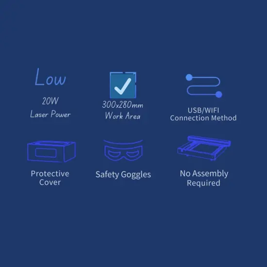 Craft Express ARC B1 Laser Engraving Machine &ndash; High Precision Smart Diode Laser Cutter {2}