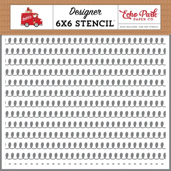 Santa's Christmas Delivery Stencil 6"X6"-Frosting Swirls {1}