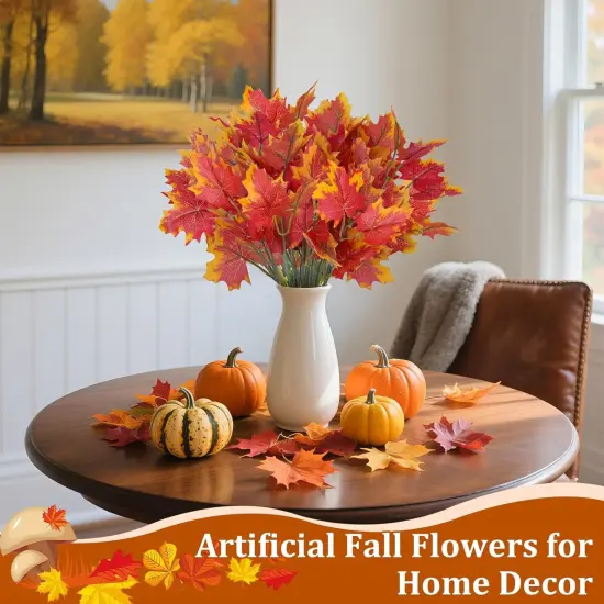 16 Bundles 5 Styles Artificial Fall Flowers for Outdoors {5}