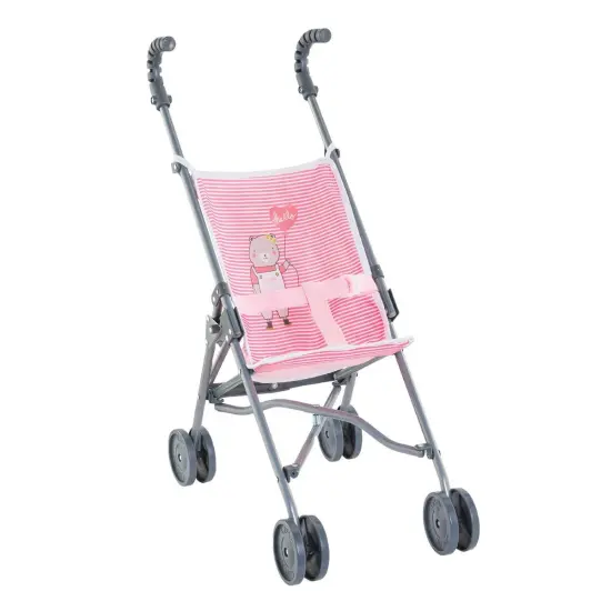 Corolle Umbrella Doll Stroller - Pink Stripe {1}