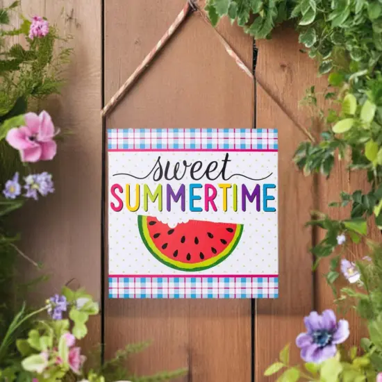 10" Wooden Sign: Sweet Summertime/Watermelon {4}