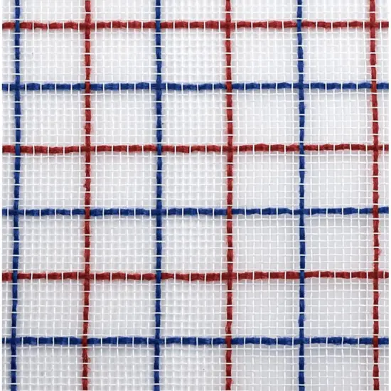 10" Fine Weave Faux Jute Check Mesh Ribbon: Patriotic {3}